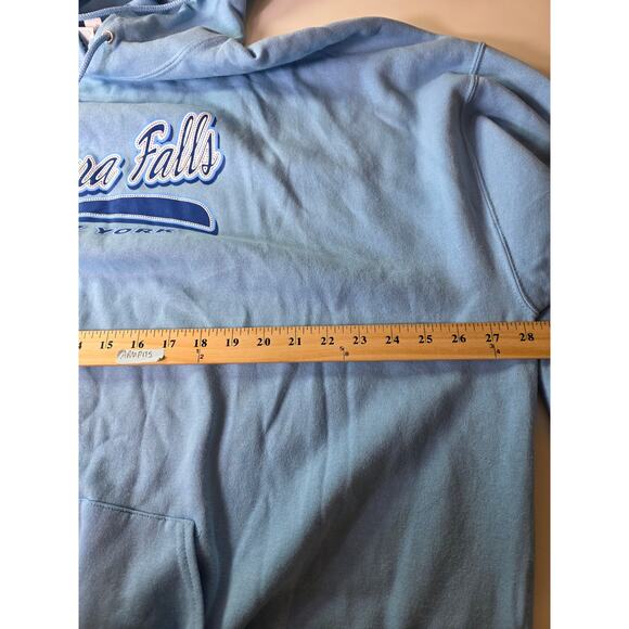 NIAGARA FALLS New York Sky Blue Heavy Warm Active Pullover Hoodie SZ 3XL - Picture 5 of 8